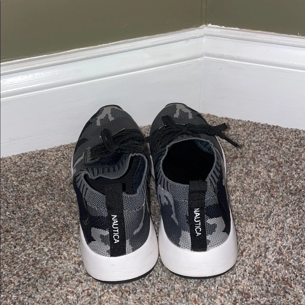 Nautica Gray and Black Camo Slip-On Sneakers - Picture 4 of 5